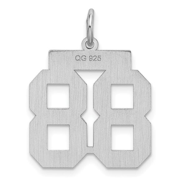 Sterling Silver, Jersey Collection, Medium Number 88 Pendant - Picture 3 of 5